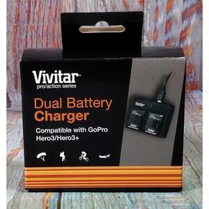 Vivitar Pro/Action Series Dual Battery Charger‎ for GoPro Hero3/Hero3+